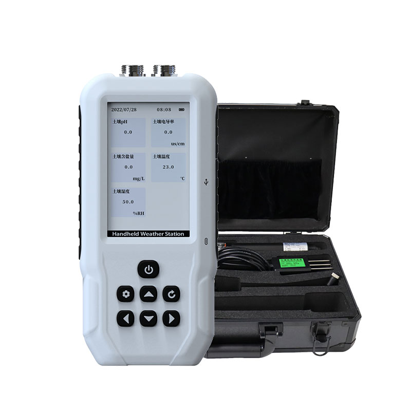 土壤温湿度电导率含盐量ph测定仪